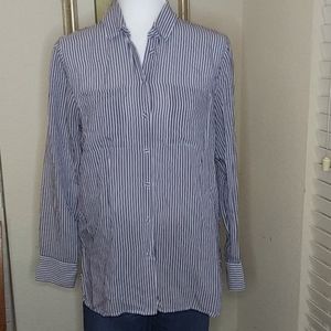 Banana Republic l/s parker tunic fit blouse